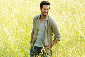 Luke Bryan in a field