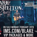 Blake Shelton to Headline Legends Day Concert before Indy 500