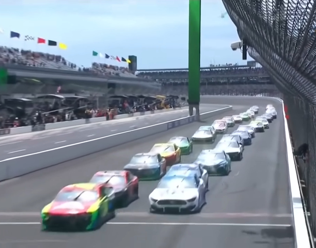 Start of NASCAR Cup Series inaugural Brickyard 200 at Indianapolis Road Course at Indianapolis Motor Speedway 08-15-21