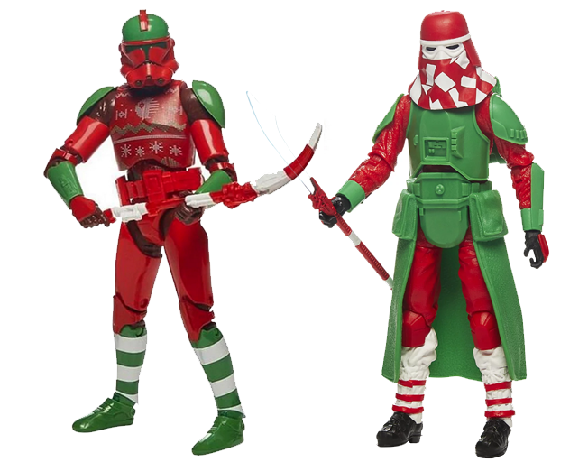 Star Wars Black Series Trooper (Christmas Holiday Edition) & Star Wars The Black Series Snowtrooper (Christmas Holiday Edition)
