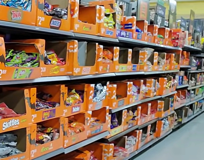 Halloween Candy Aisle at a Store