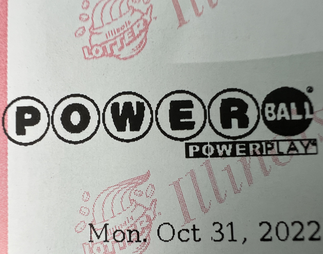 Powerball ticket for 10-31-22