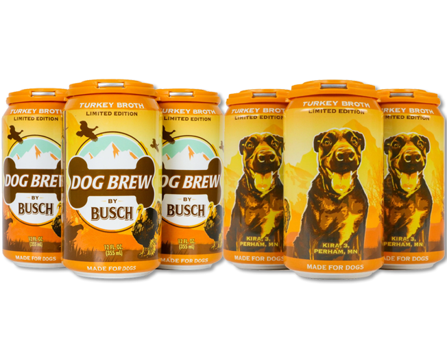 Turkey Broth Dog Brew Beer by Busch