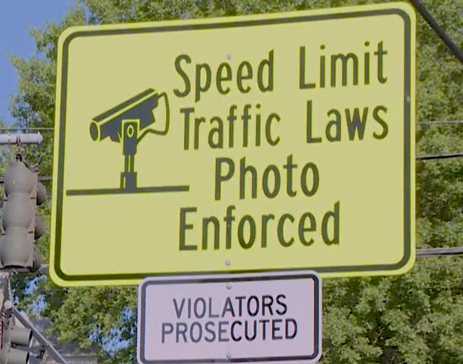 Speed Limit Laws Photo Enforced sign