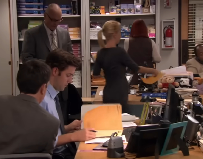 Screen shot from TV show 'The Office'