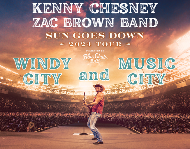 See Kenny Chesney in the Windy City AND the Music City with B104!