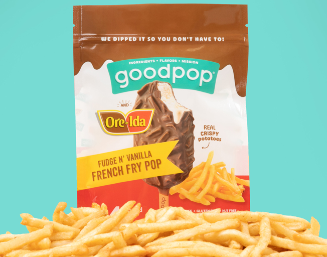 GoodPop & Ore-Ida's "Fudge N' Vanilla French Fry Pop"
