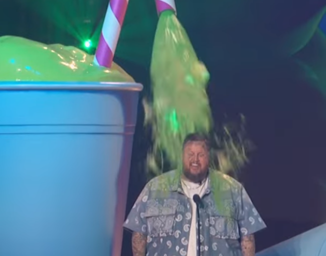 Jelly Roll on stage at the Kids' Choice Awards, July 13, 2024