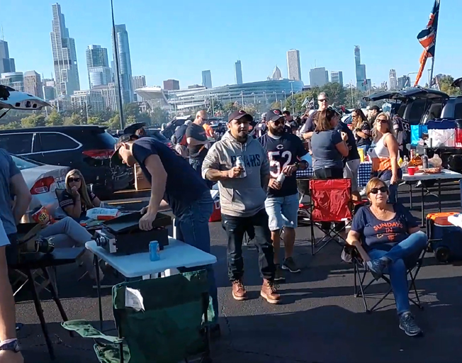 Tailgating at Soldier Field in Chicago