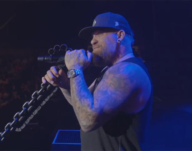 Brantley Gilbert on stage in Tupelo, Mississippi 10-11-24