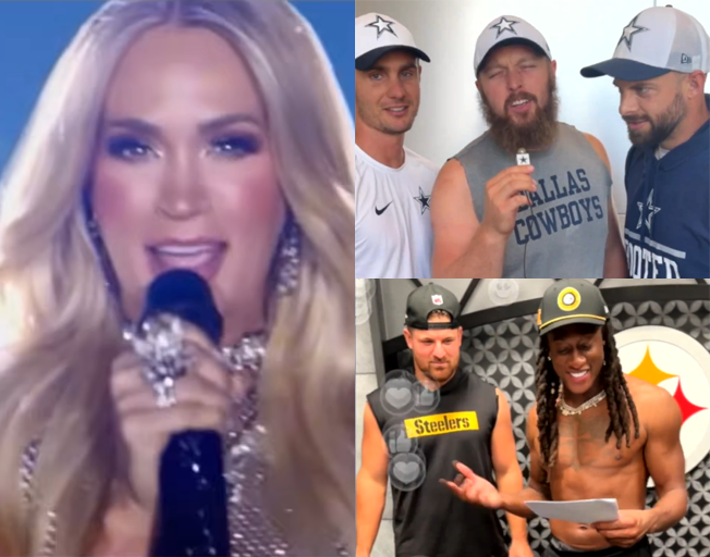 Carrie Underwood, Dallas Cowboys players and Pittsburgh Steelers players