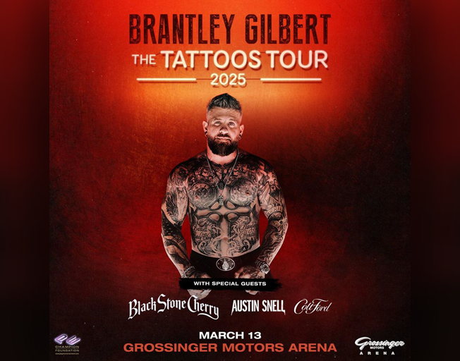 Brantley Gilbert at Grossinger Motors Arena March 13, 2025